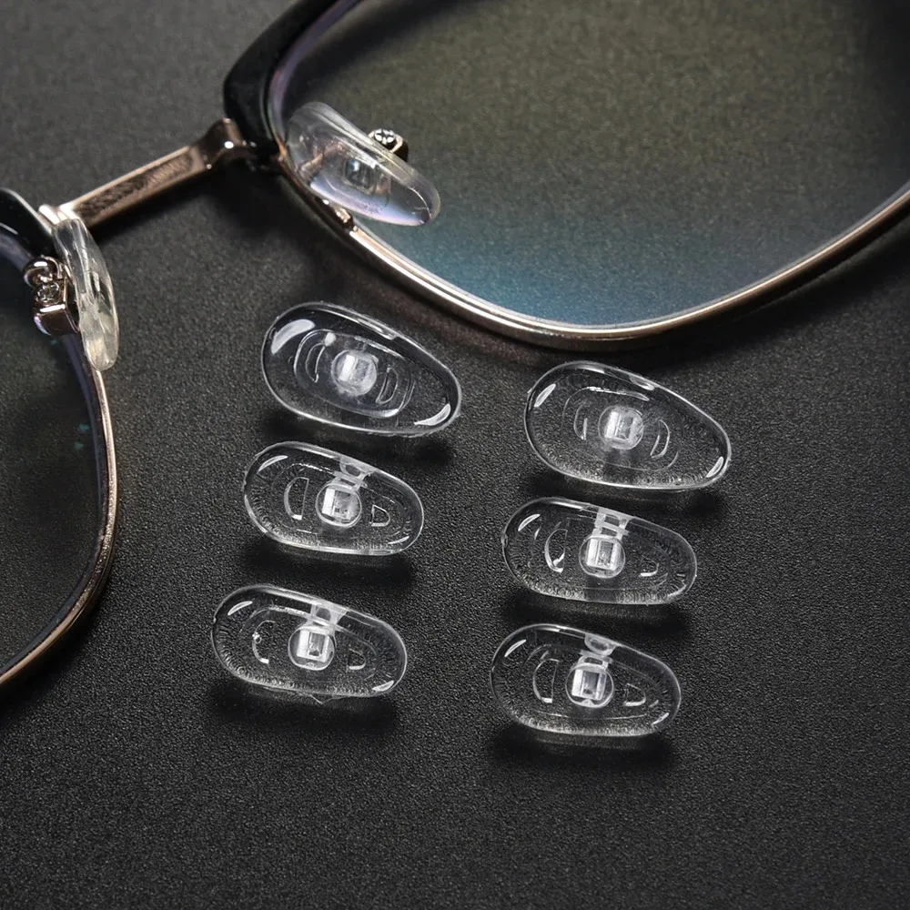 DIY komora powietrzna przezroczysty owalny uchwyt na nos okularów silikonowe noski uchwyt na okulary okulary przeciwsłoneczne zapobiegające upadkowi akcesoria do okularów — zdjęcie 4