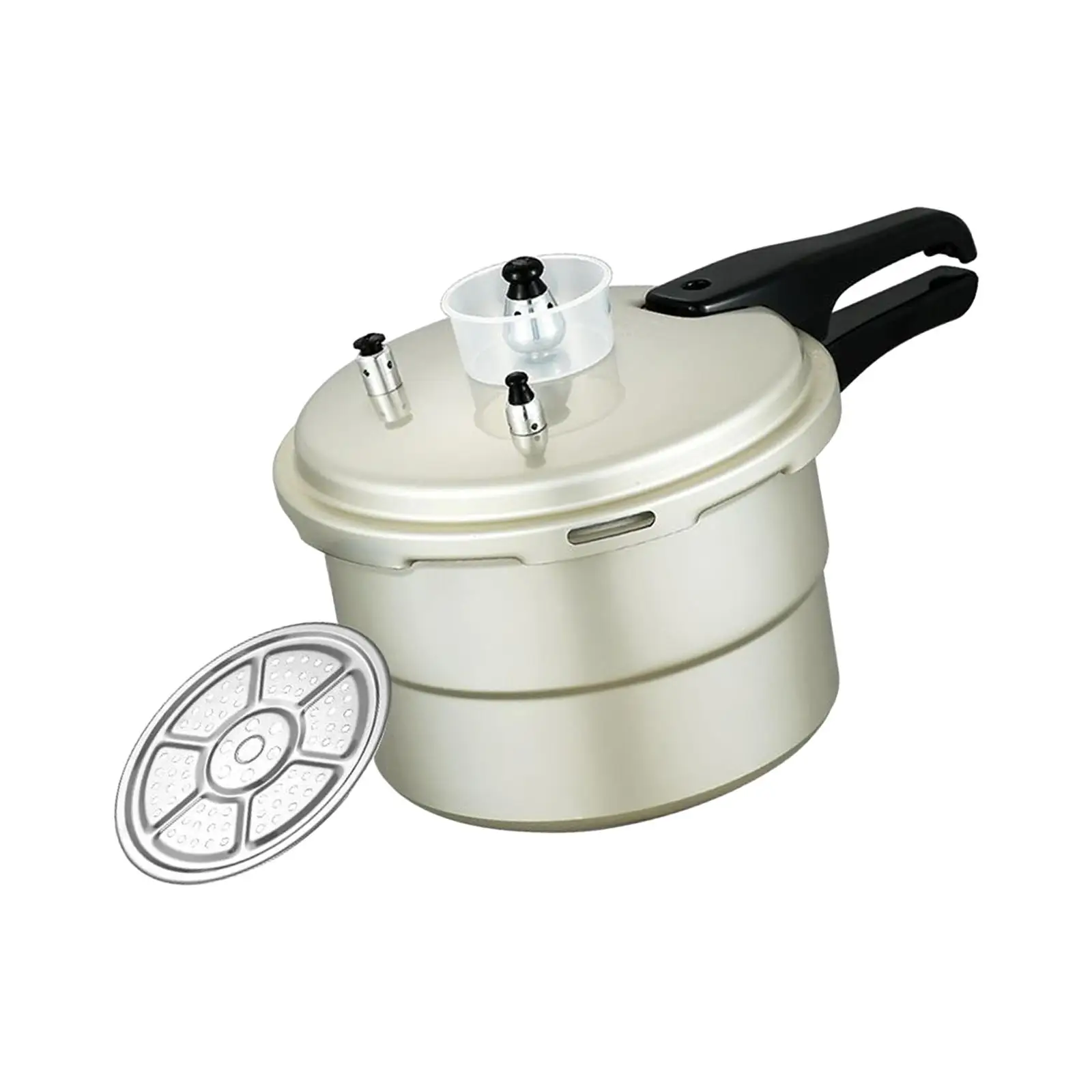 Nonstick Pressure Cooker Pot 18cm with Protective Lock for Versatile Kitchen Cooking on Gas and Electric Stove