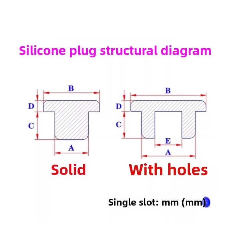 3mm～15mm ブラックシリコンソリッドプラグ、耐熱ゴムプラグ、防水シーリング、防塵・防湿用