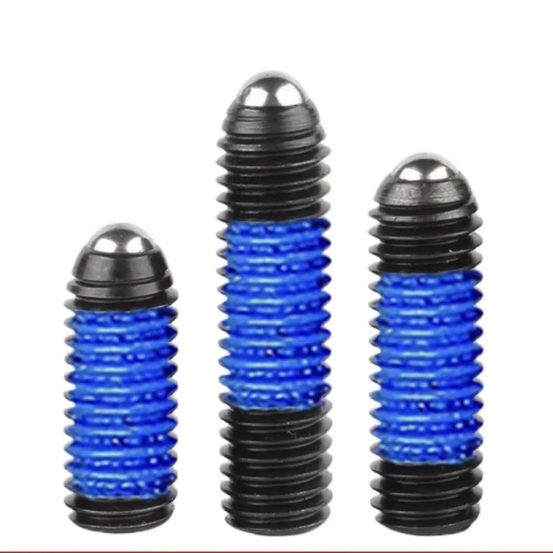 2 Pcs M3 M4 M5 M6 M8 M10 M12 12.9 Level Black Wave Bead Glue-Coating Positioning Steel Ball Rice Glue Anti-Loosening Screws