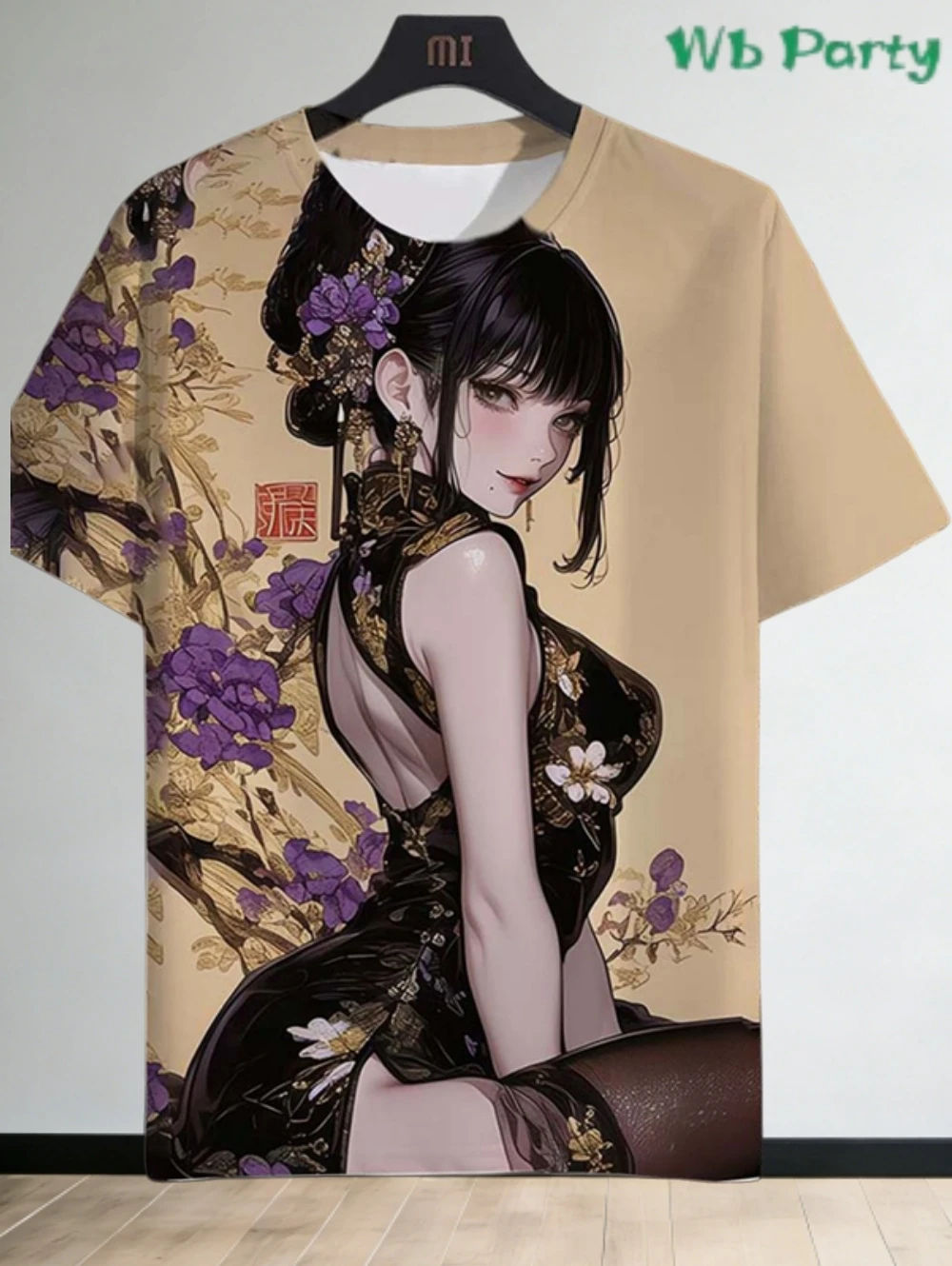Japanese Samurai Katana Tattoo Bad Girl T-Shirt 3D Print Unisex Personality Anime Tee Men Harajuku Short Sleeve Y2k Men Clothing