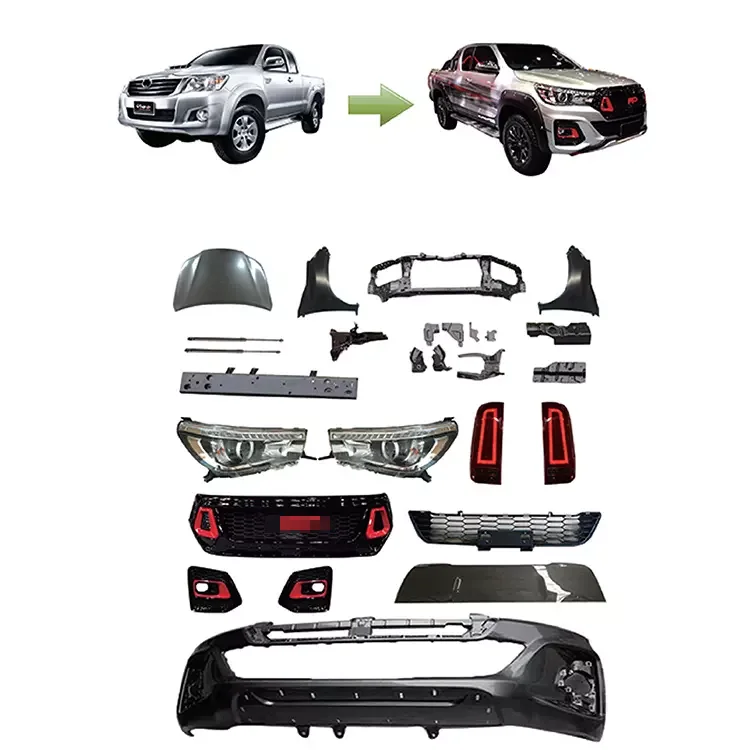 

Auto Body Systems Front Car Bumpers Grille Side Skirt Rear Bumper Diffuser BodyKit For VIGO 05-14 Upgrade To ROCCO