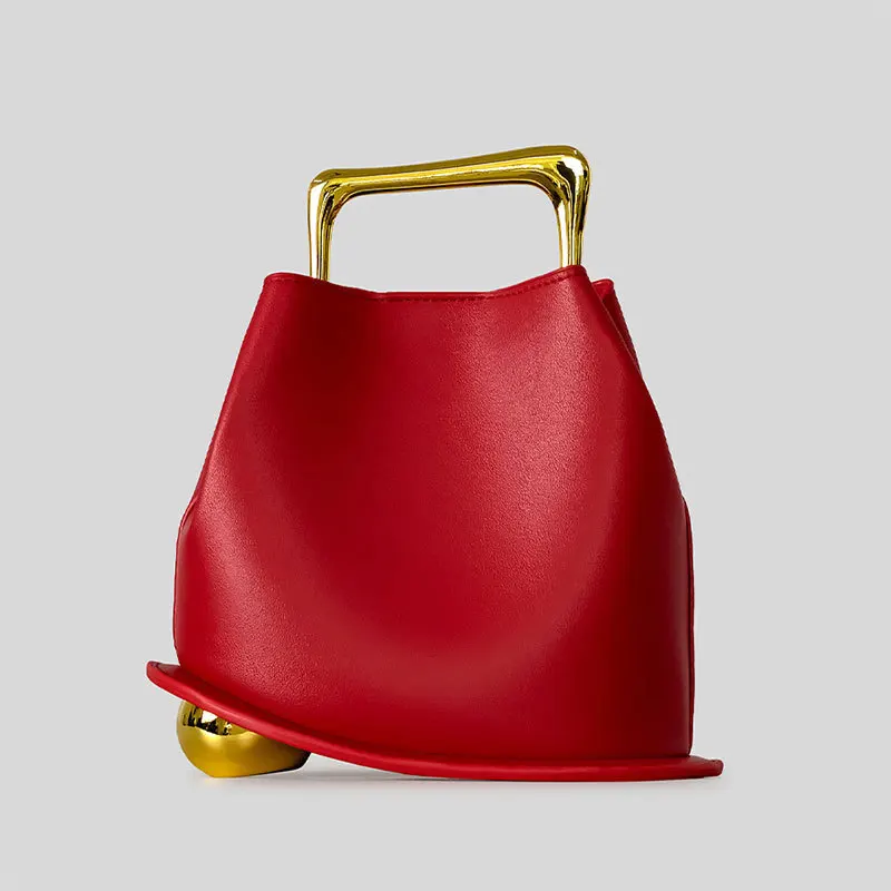 New niche design high heels special-shaped bag artistic geometric base portable messenger women's bag