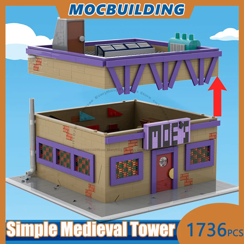 

Modular Moe's Tavern Model MOC Building Blocks DIY Assemble Bricks Architecture Display Creative Collection Toys Gifts 1736PCS