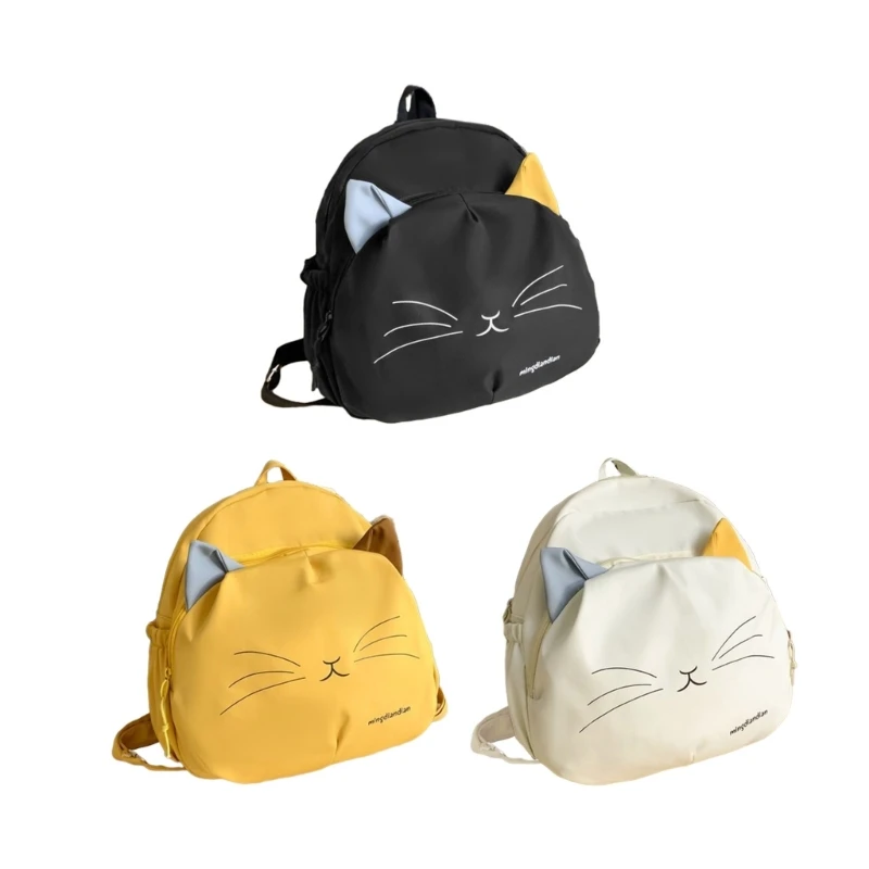 

Cartoon Cat Rucksack Schoolbag Fashion Students Large Bookbags Korean Style Backpack for Teen Girls Women Casual Daypack