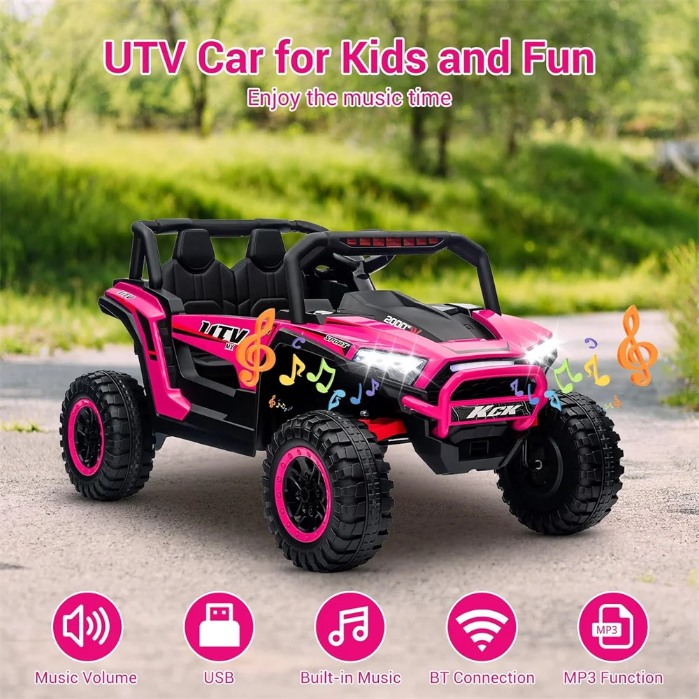 12V Kids Ride On UTV Car for Kids Electric Car Toys 4 Wheeler Off-Road W/Remote  Battery Powered Equipped with Music