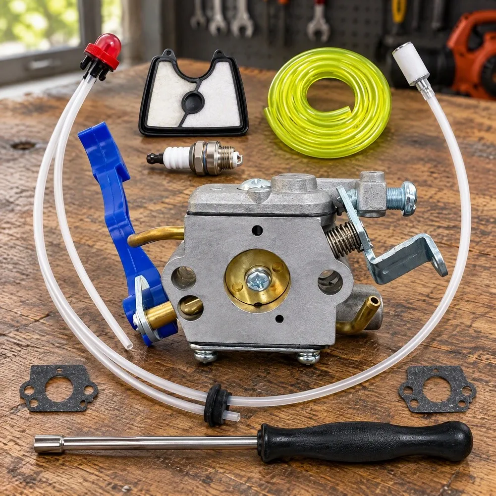 590460102 Carburetor Kit for Troy-Bilt For 125B For 125BX For 125BVX For Snowblower with Air Filter and Fuel Line Assembly