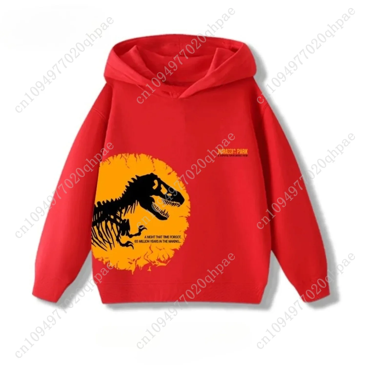 Spring Autumn Dinosaur Jurassic Park Printed Children Hoodies Loose Casual Hooded Sweatshirts for Boys and Girls Baby Clotthes