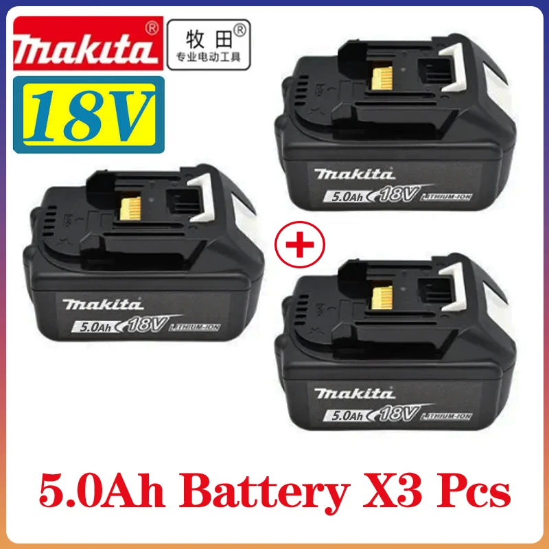 

NEW makita Original 18V 5.0/6.0Ah Li-Ion Battery For makita BL1830 BL1815 BL1860 BL1840 Replacement Power Tool Battery