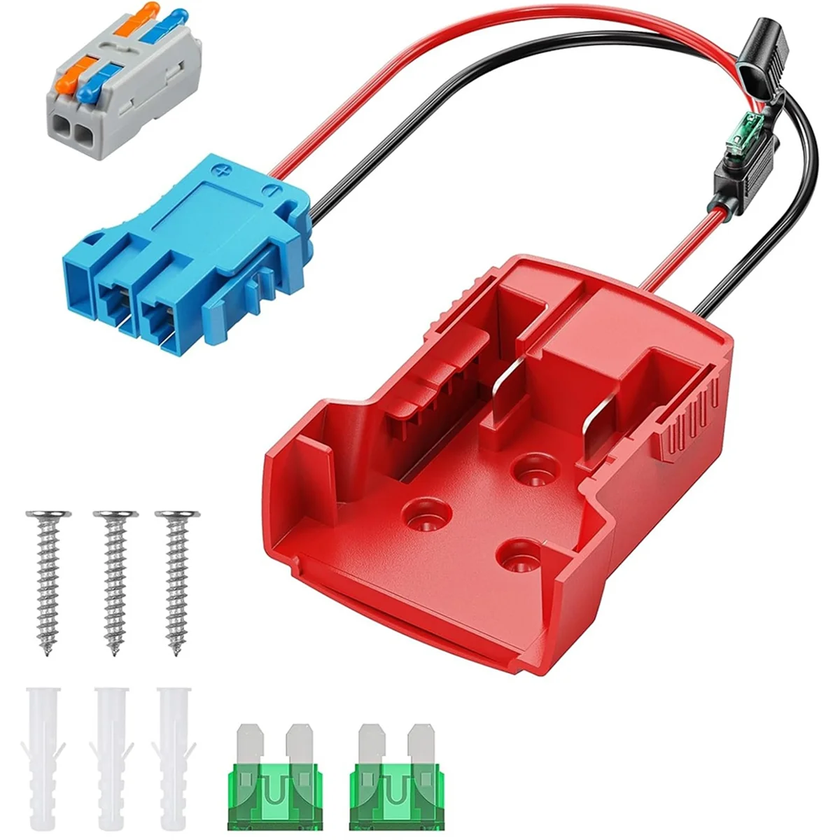 Power Wheel Adapter for Milwaukee M18 Battery, Peg-Perego Milwaukee Battery Adapter with Wire Harness Connector