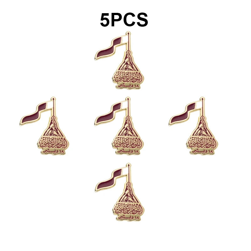 1-5-10-50-100 قطعة علم قطر شارة بروش دبابيس التلبيب الطبيعية العلم التلبيب دبابيس علم الدولة شارة #1