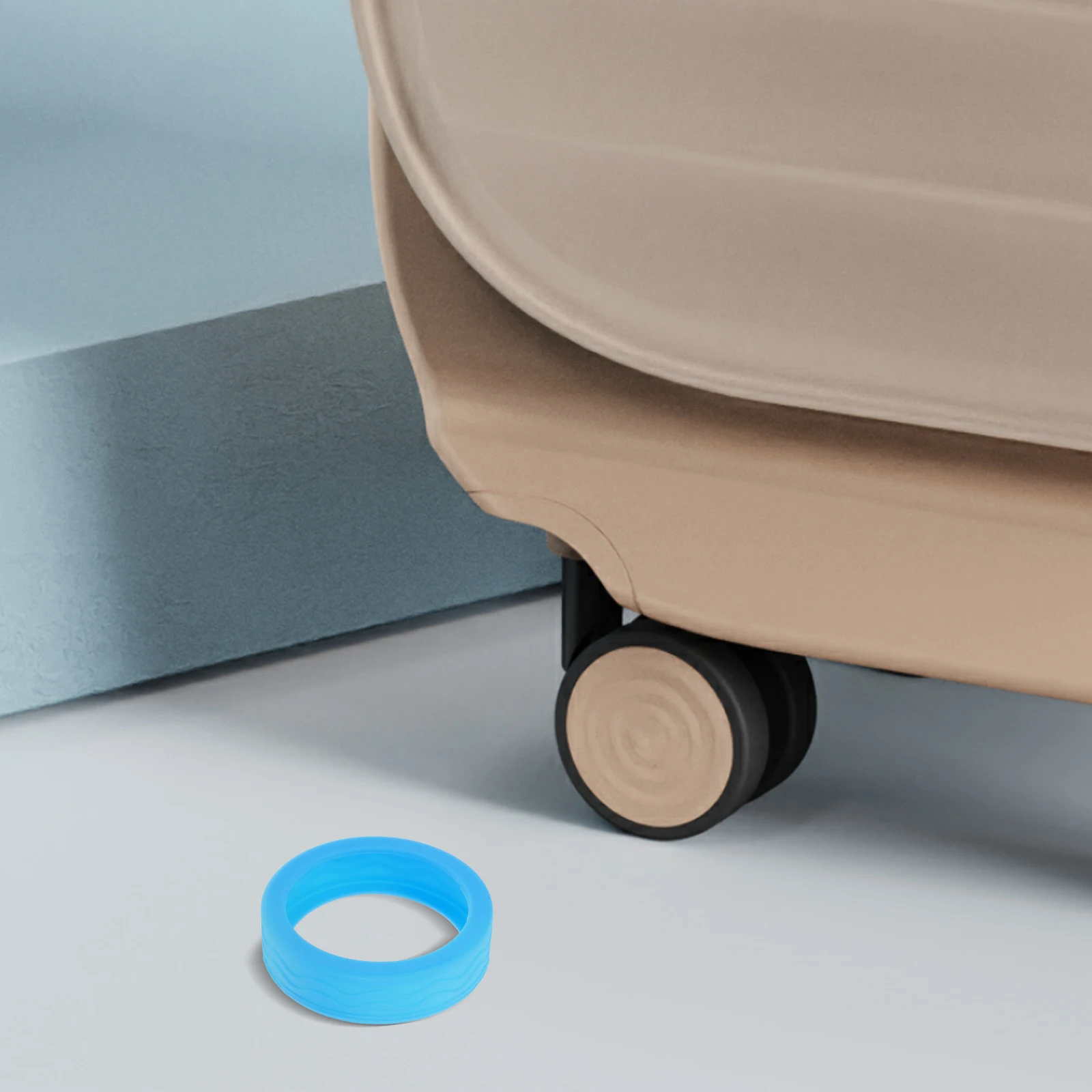 Fundas protectoras de silicona para rueda de equipaje, absorción de impacto, reducción de ruido, reemplazo de protección de rueda de maleta de viaje suave, 8 Uds.