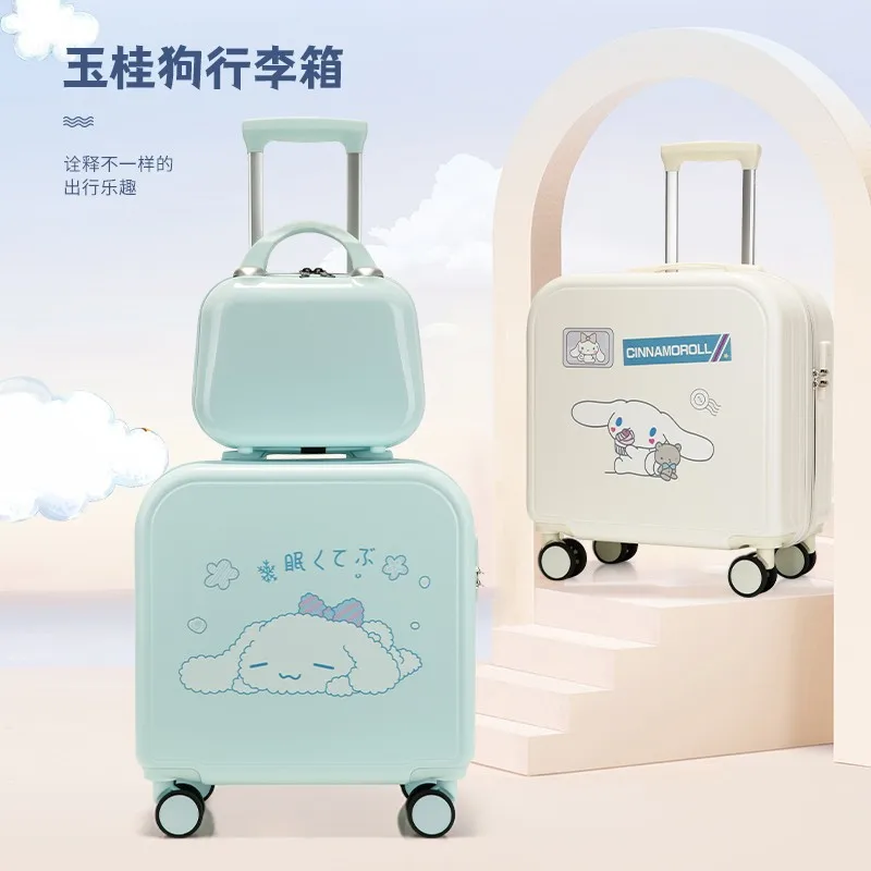 

Чехол для посадки Sanrio, чемодан на колесиках с героями мультфильмов, дорожный чехол, бесшумный чехол с паролем, милый Cinnamoroll, новый чехол для посадки, подарок