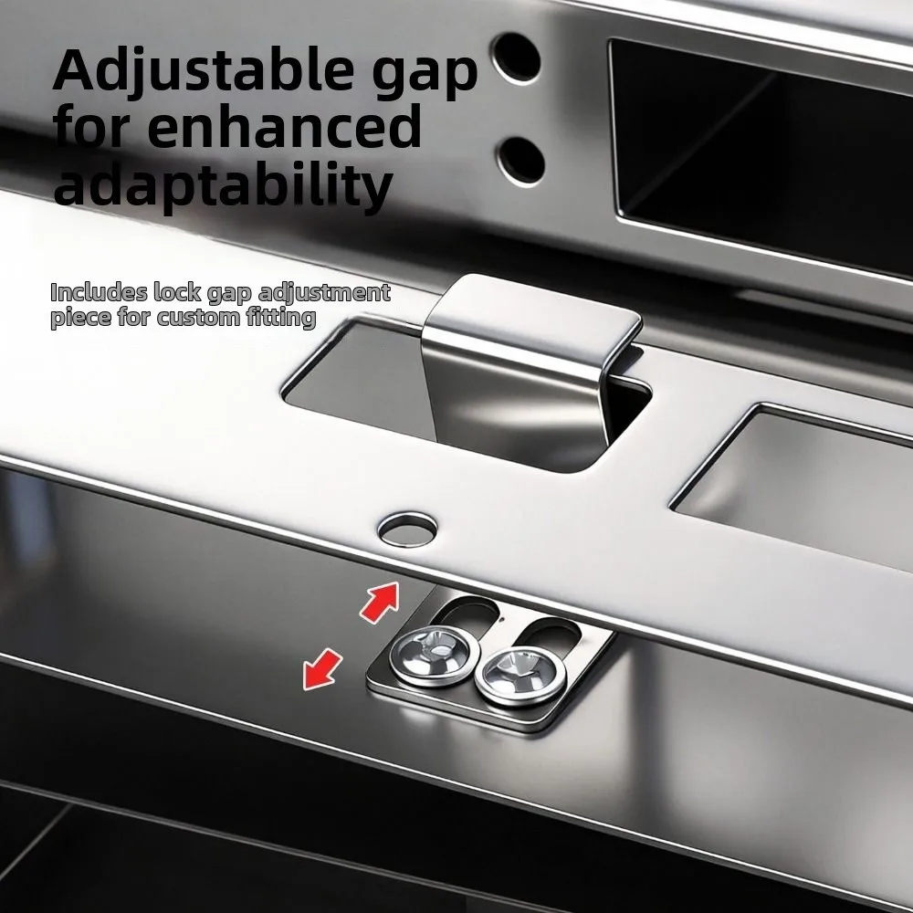 

Stainless Steel Lock Box Symmetrical Double Sided Opening Adjustable Gap Lock Mounting Boxes Smart Lock Box Old Door Renovation