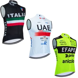 New UAE Team Cycling Jersey Men Women ITALIA Pro Bike Windbreaker Vest Maillot Ropa Ciclismo Bicycl Tshirt Clothing