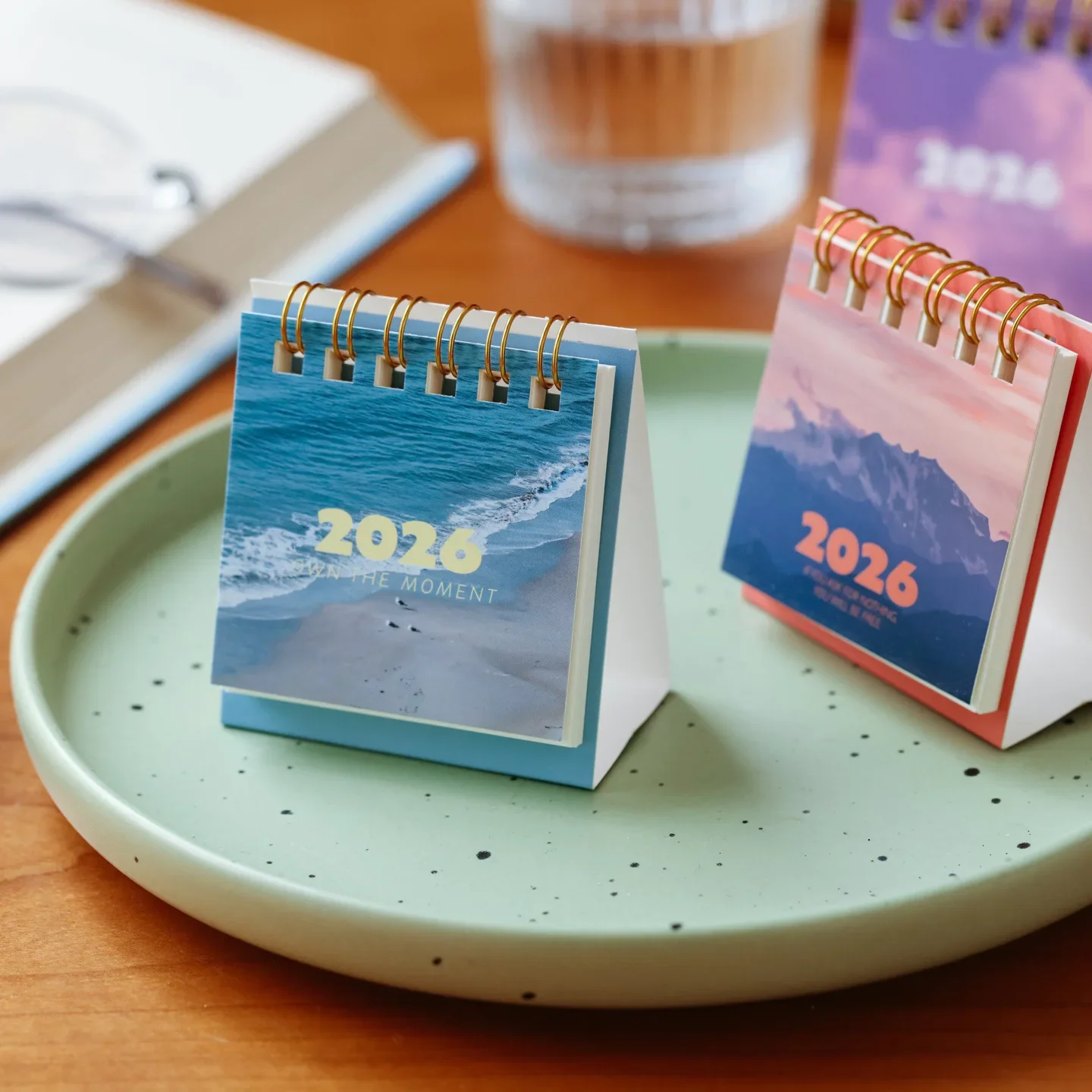 

Ins Style Scenery 2026 Mini Desk Calendar Portable Daily Check-in Planner Office Desk Calendar Decor Office Supplies
