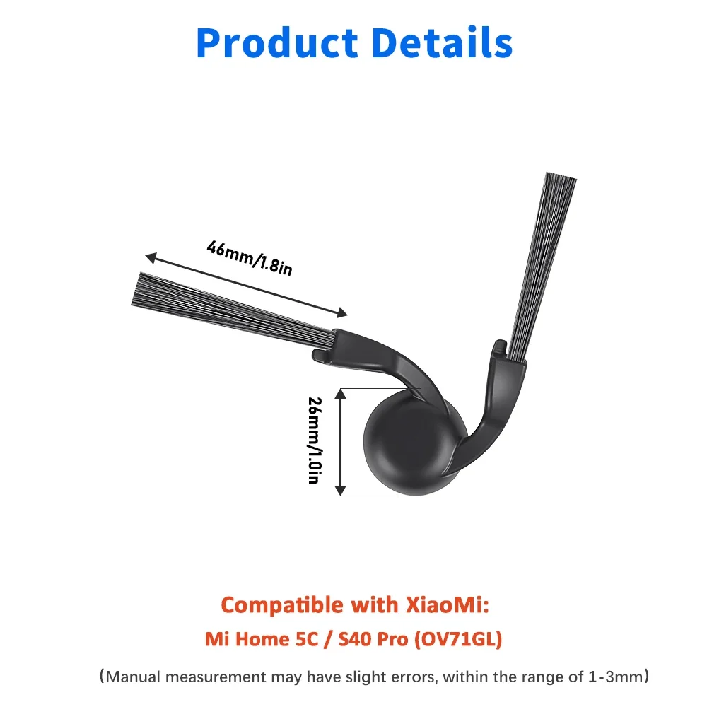 For Xiaomi S40 Pro/OV71GL / S40/OV81 Robot Vacuum Cleaner Consumables Hepa Filter Mop Cloth Main Side Brush Accessories Parts