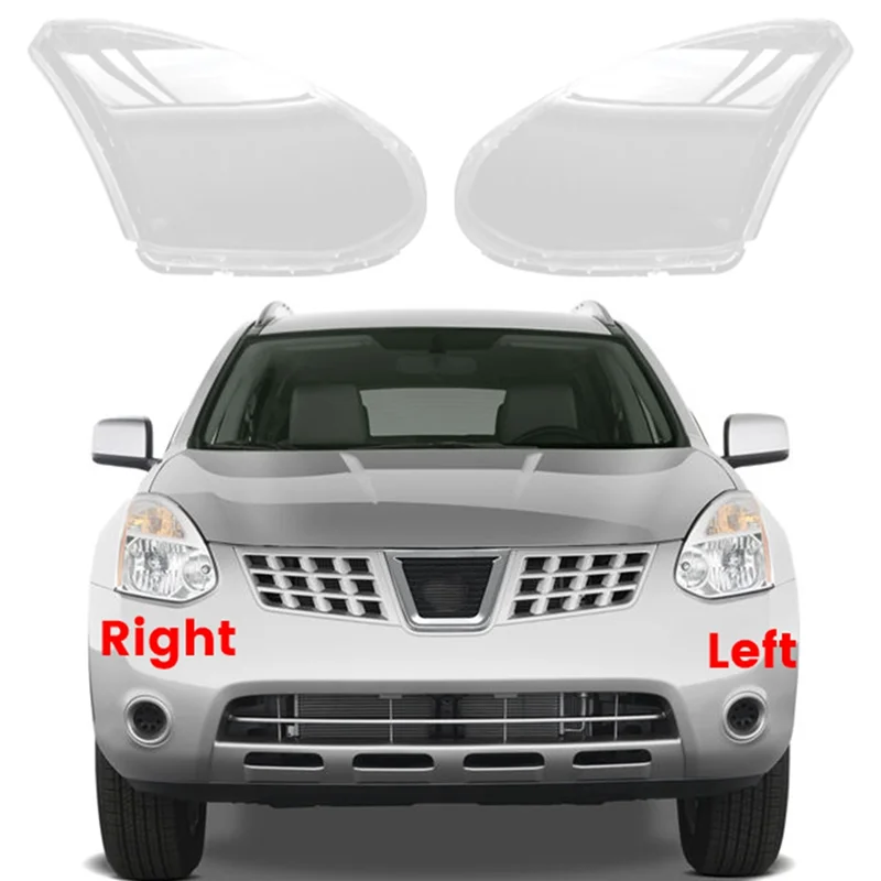 Car Left Headlight Shell Lamp Shade Transparent Lens Cover Headlight Cover for Nissan X-Trail Rogue 2008-2013