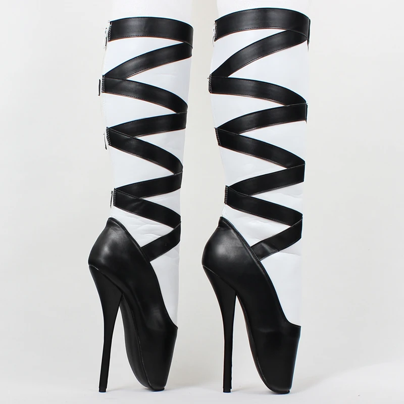 18CM High Heel Ballet Knee High Boots Cosplay Style Size36-46