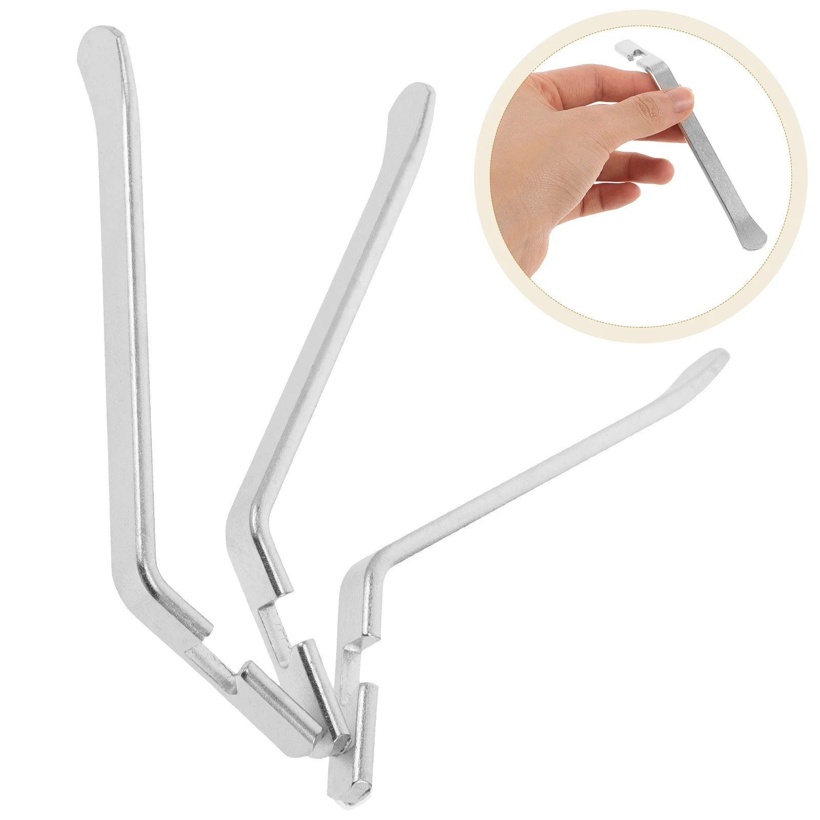 3Pcs Stainless Steel Bicycle Tire Levers Durable Versatile Portable Tool Kit for Road Mountain Bikes