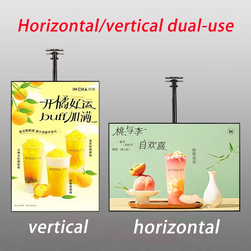 Latest ultra-thin LED button advertising lightbox restaurant LED menu board logo poster display lightbox wall advertising board