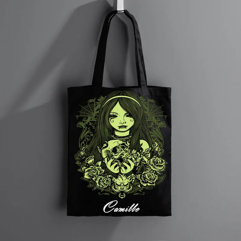 Logo of the company Customized gift for beauty salon Print Custom Travel Canvas Tote Bag Shopping Original Design Bag Shopper