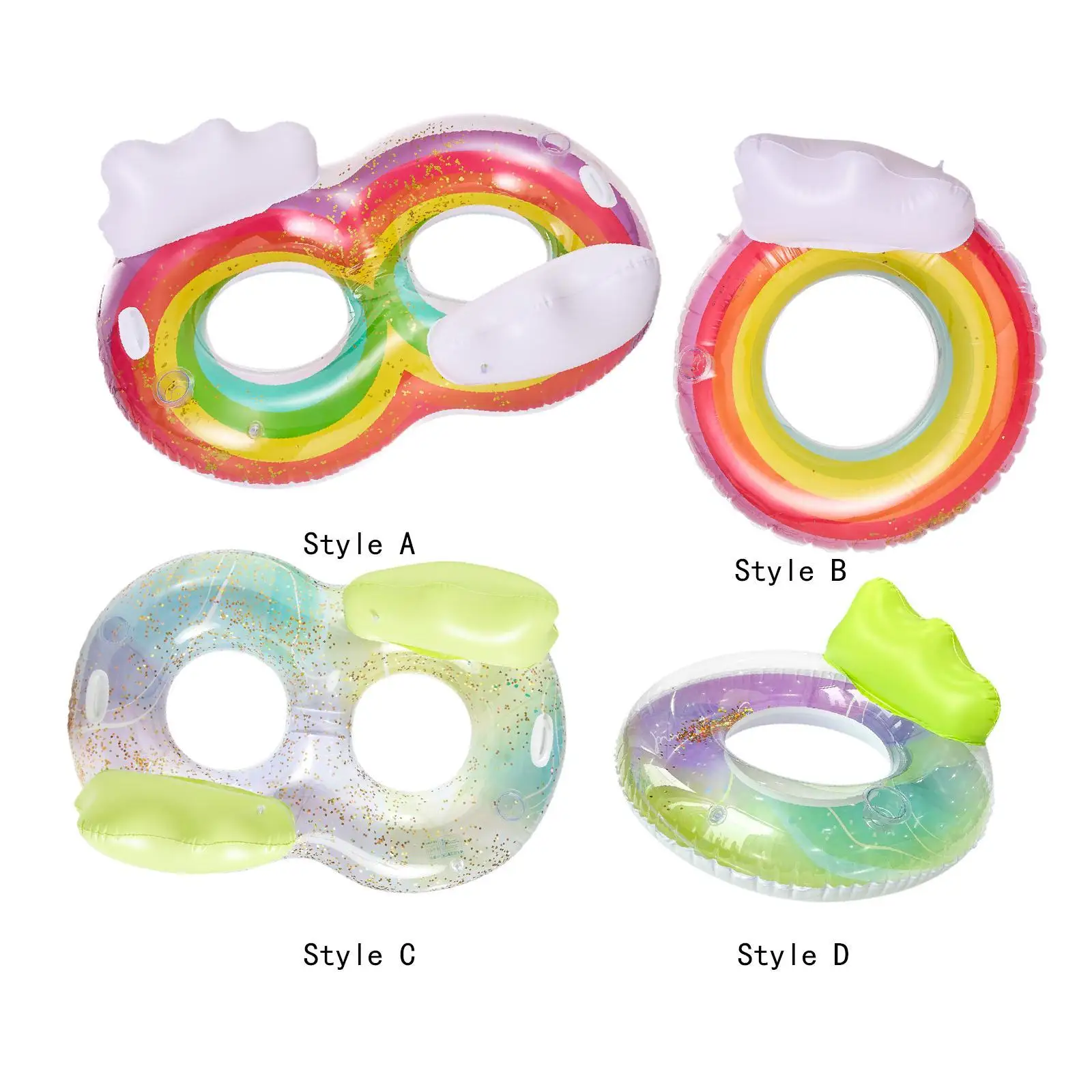

Swimming Ring Float 2 Seat Portable Supplies Pool Toy Pool Tube Swim Inner Tube
