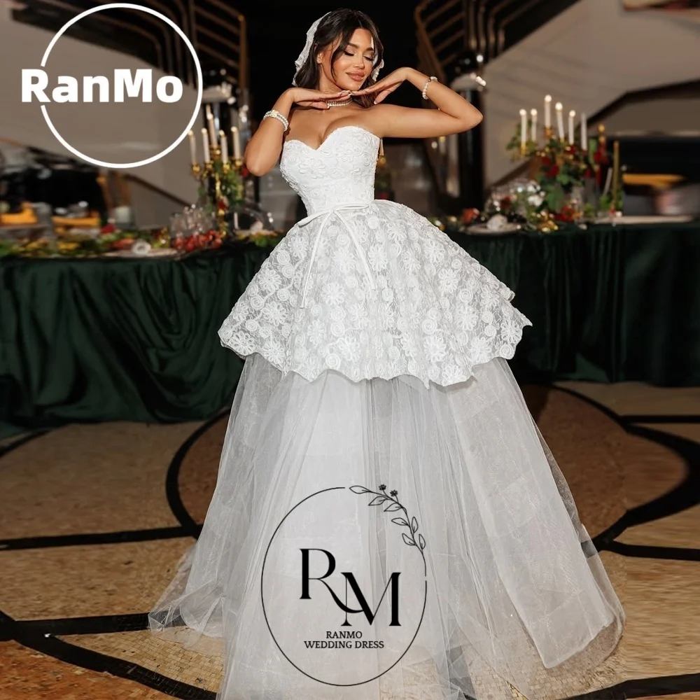 Ranmo Exquisite Sweetheart 2026 Wedding Dress A-Line Lace Sleeveless Floor-Length Customized Corest vestidos de novia Bride Gown