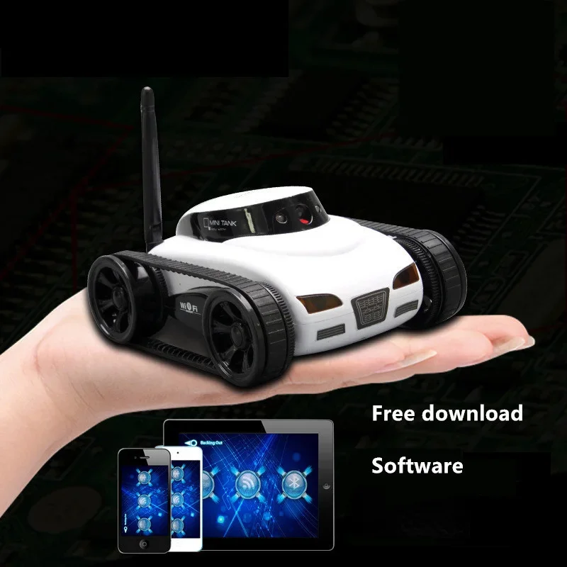 FPV WIFI RC Car qualità in tempo reale Mini HD Camera Video telecomando Robot Tank APP intelligente giocattoli Wireless auto elettrica