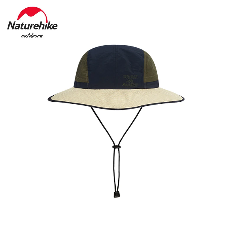 

Naturehike Camping Summer Bucket Hat Cowboy Men Outdoor Fishing Hiking Beach Hat Mesh Breathable Anti UV Sun Cap Large Wide Brim