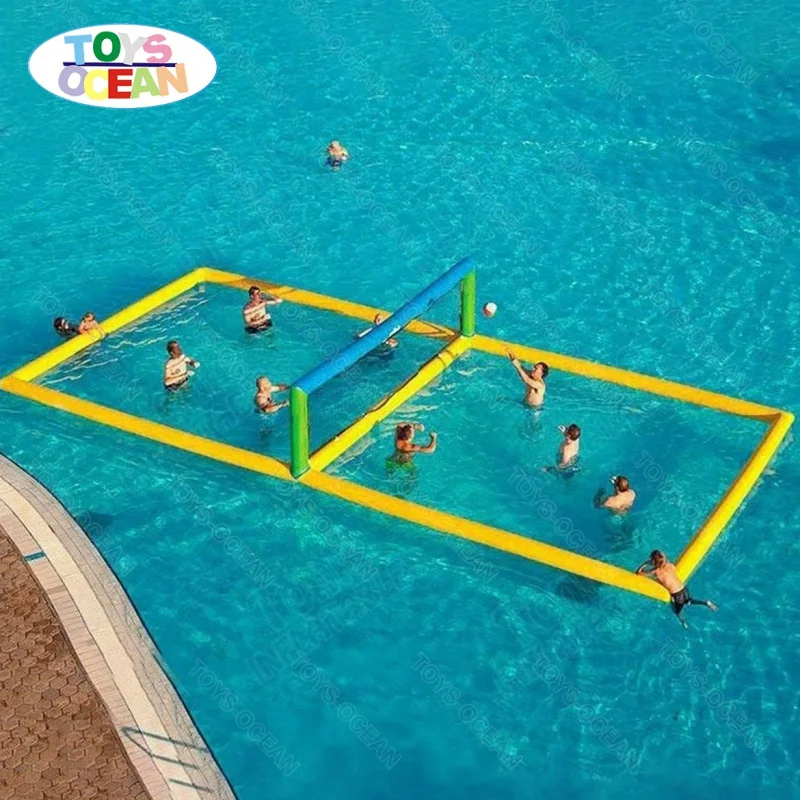Factory Customized PVC Inflatable Water Volleyball Court Adult Swimming Pool Inflatable Volleyball Field Sport Game