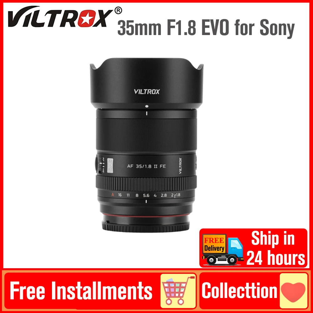 

Полнокадровый объектив Viltrox 35mm F1.8 EVO AF с большой апертурой и автофокусом для камер Sony E Mount A7IV ZV-E1 FX3 A9III A7 III