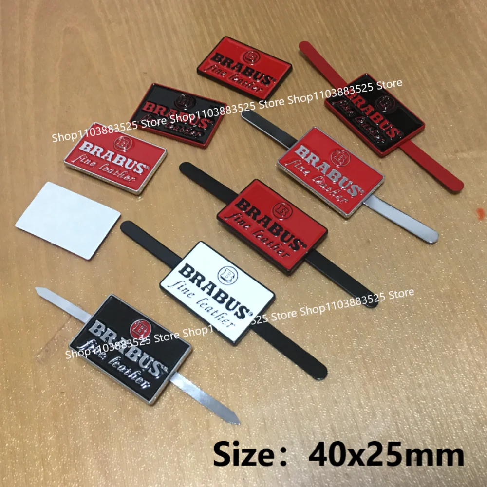 40x25mm Car Metal Emblem Seat Badge Nameplate Label for Brabus W176 CLA GLS W204 W205 CLA W254 GLC G63 G65 W463 G500 G350 Smart