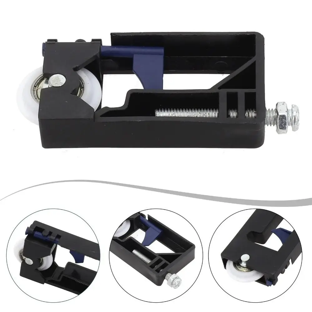 Replacement Nylon Sliding Door Pulley Plastic Black Door Roller Guide Side Mounted Pulley Closet