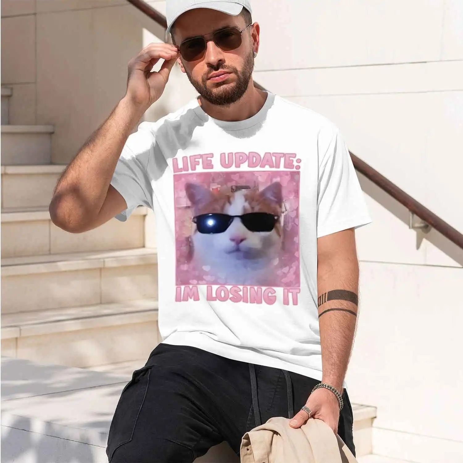 Life Update Im Losing It Funny Tee Shirts for Men Women Cute T Shirt Stupid Unhinged T-shirts 2026 New Model Short-sleeve crewne