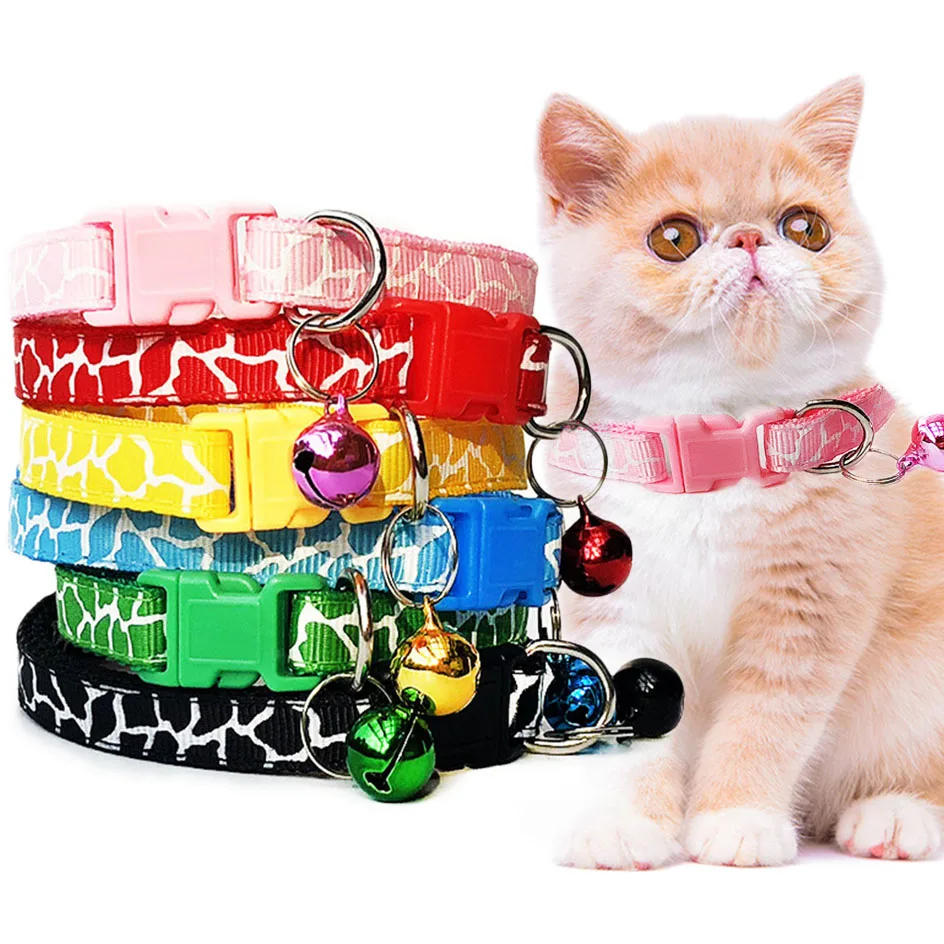 Personalized Dog Cat Collars With Bell Safety Breakaway Cute Cat Dog Collars For Small Dogs Cats Pet Luxury Designer Adjustable