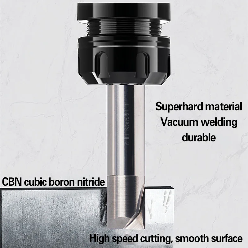 Cubic Boron Nitride CBN Milling Cutter Quenched Steel Diamond Superhard End Milling Cutter Die Steel Ball Head High Gloss Cutter