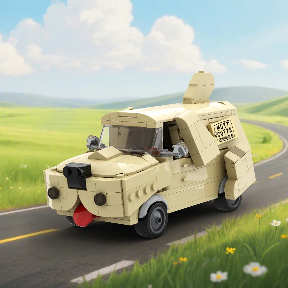 Gobricks MOC DIY Dog van Building Blocks Model Dumb And Dumber Car Minivan Bricks diy Assembled Toy For Children Gift