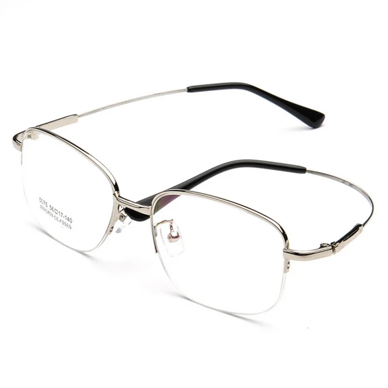 

Men's Semi-Rimmed Titanium Memory Frame Metal Eyeglasses Frame for Myopia Prescription Glasses