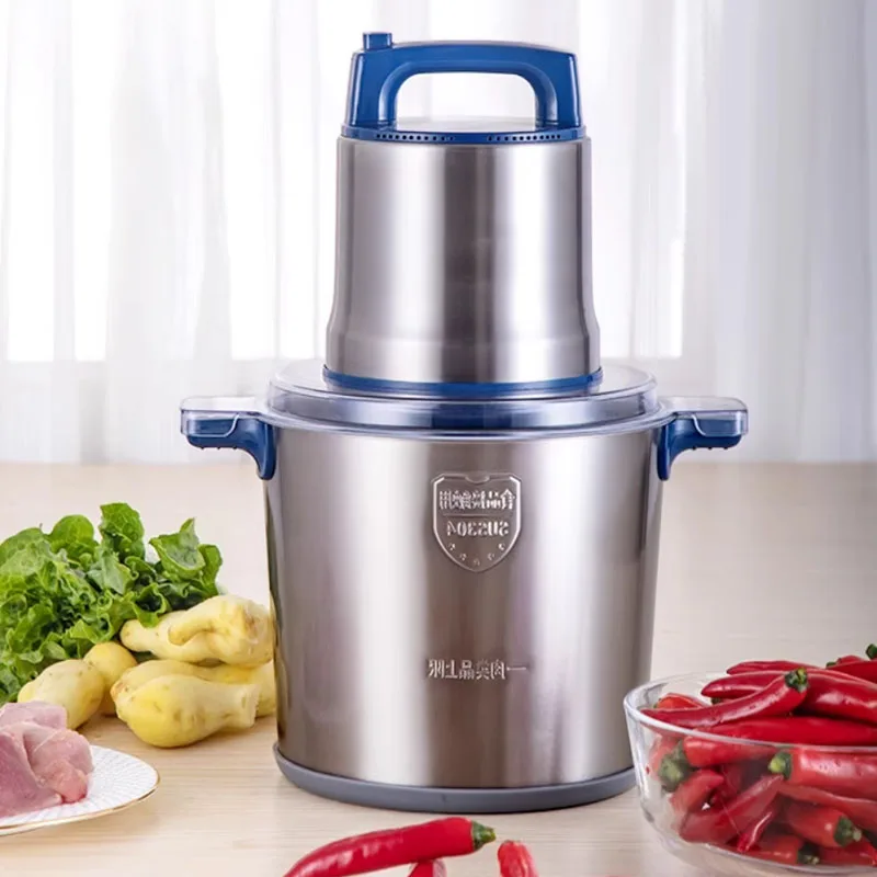 8L commercial household electric stainless steel meat grinder, kitchen minced meat processing machine