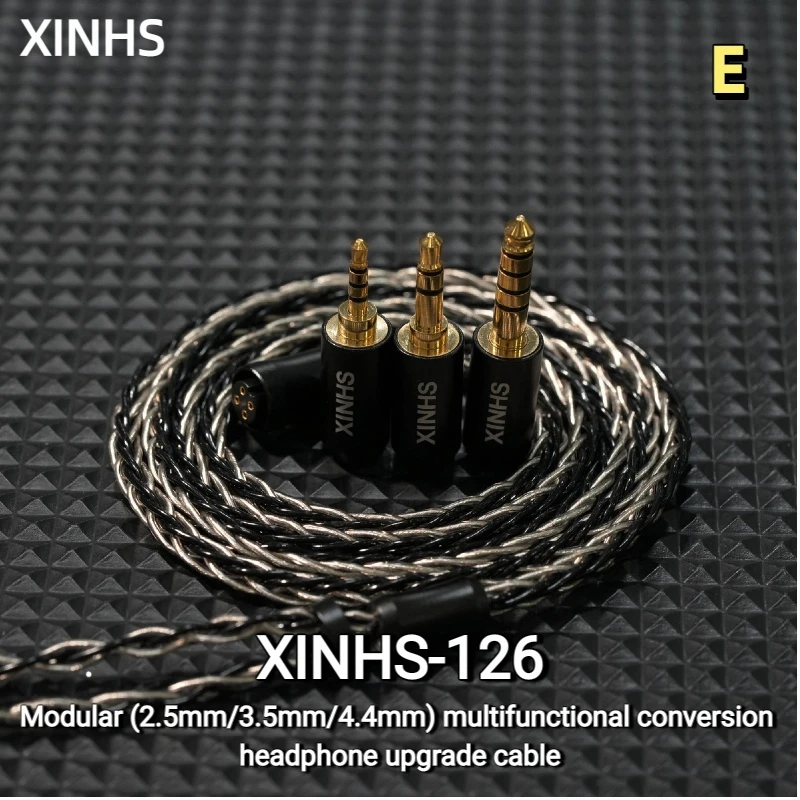 

XINHS 126 HiFi Headphone Cable 8-Core Multifunctional Modular 2.5mm 3.5mm 4.4mm Three In One Upgrade Cable