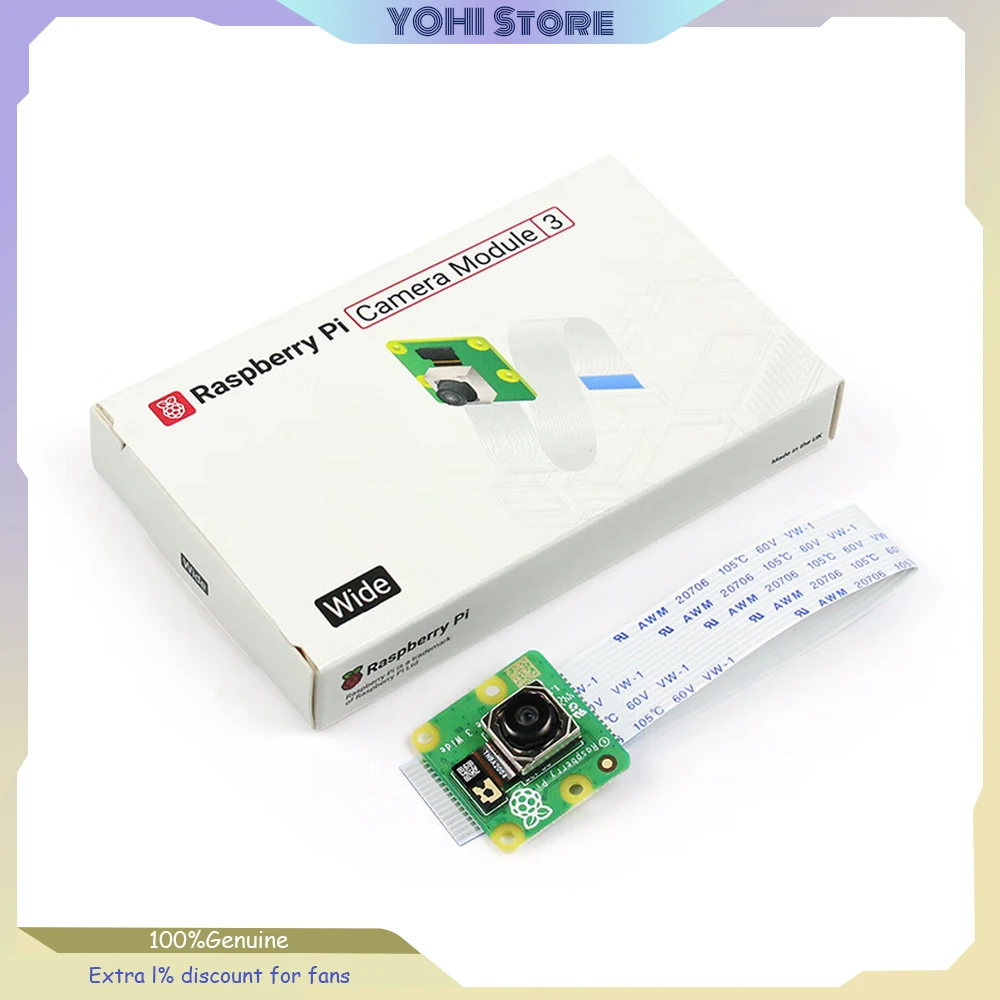 For Raspberry Pi Camera Module 3 NoIR IMX708 12MP Autofocus Camera Module 75° FOV Night Vision Camera for Raspberry Pi Accessory