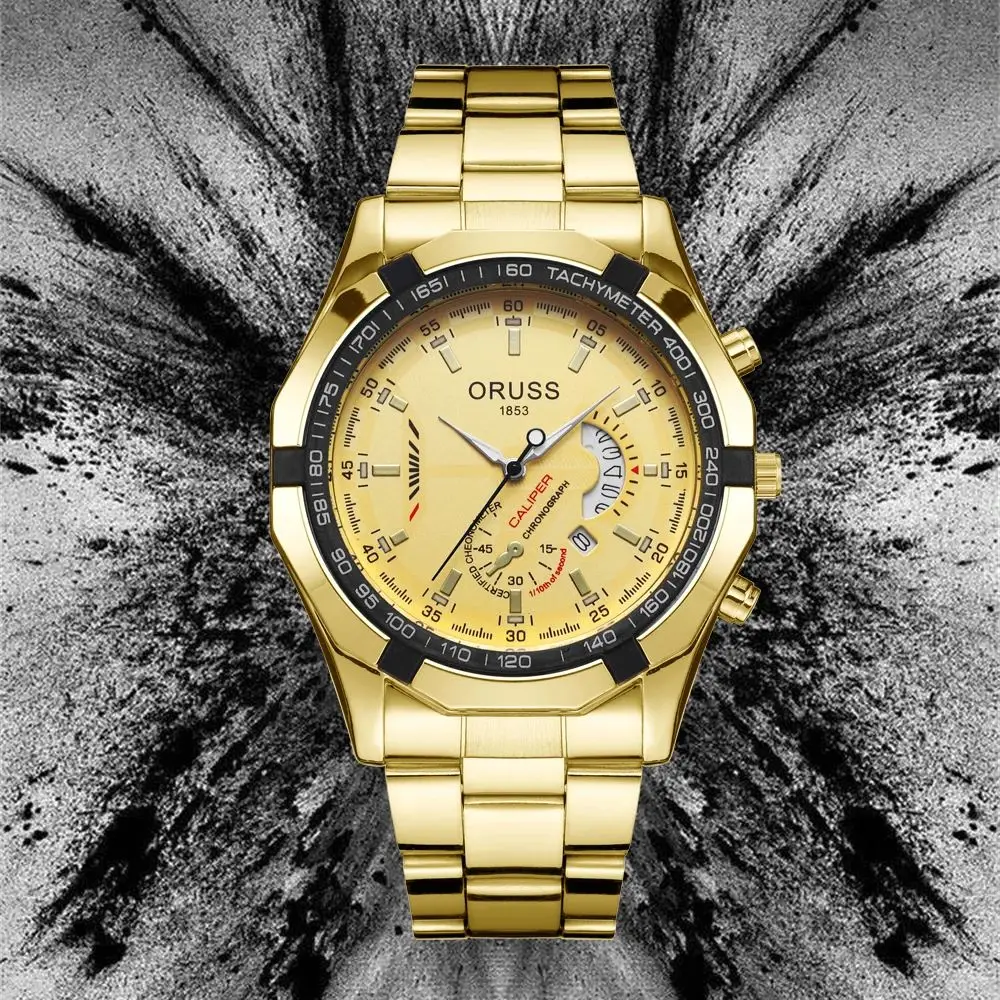 Echt aanmatigend zakelijk sporthorloge voor heren, hoogwaardige Koreaanse versie, eenvoudig lichtgevend herenhorloge met dubbele kalender