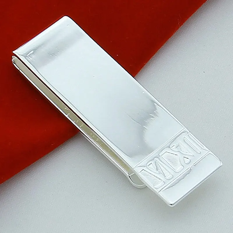 925 Silver Wallet U-Shaped Glossy Wallet Fashion Jewelry Gift