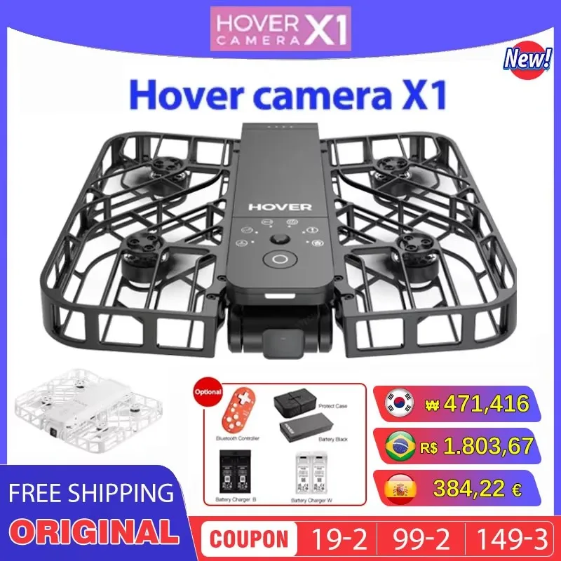 HOVERAir X1 Pocket-Sized Self-Flying Camera Mini Drone 1050mAh Battery Selfie Action Camera Hover Air X1