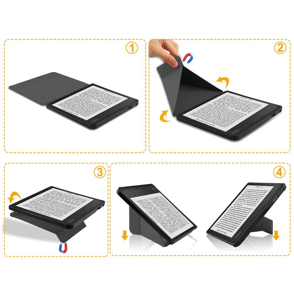 Case for 8 Inch Kobo Forma (Model N782, 2018 Release Version), E-Book Case Cover Premium PU Leather Cover with Auto Sleep/Wake
