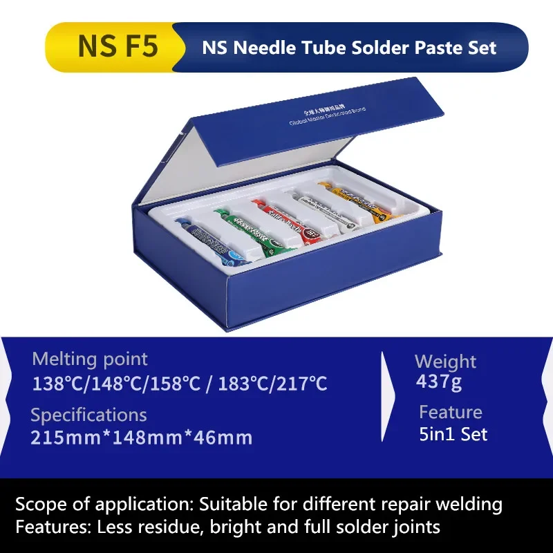 MECHANIC NS Series Soldering Tin Paste for Mobile Phone Motherboard Chip PCB BGA SMT CPU Repair Syringe Welding Oil Flux