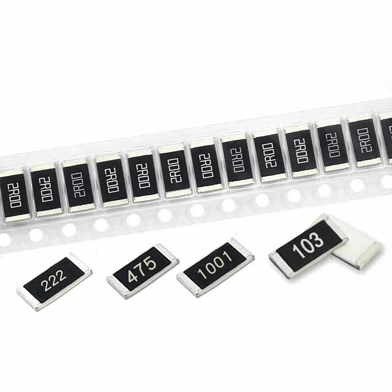 Resistor de chip SMD, 2512, 0R-1M, R001, R010, R100, R020, 1R, 10R, 100R, 1K, 10K, 100K, 1M ohms, 50 PCes pelo lote