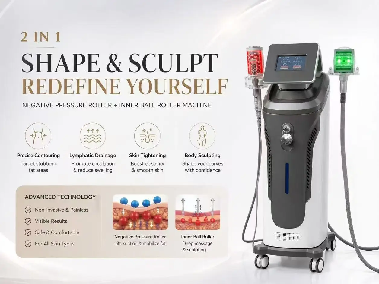 3D Roller Negative Pressure Device for Body Management, Tightening and Tendering Skin, Massage and Shaping