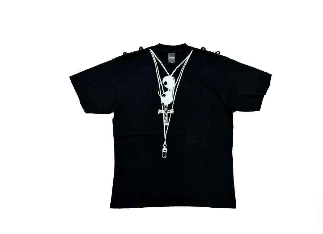 

2026 Number nine Welcome To The Shadow Necklace Cross Tee short-sleeved T-shirt TX1651